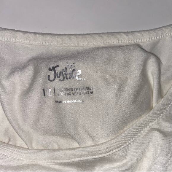 Girls NWOT Justice Unicorn Long Sleeves Tee top Size 12 - Picture 2 of 4